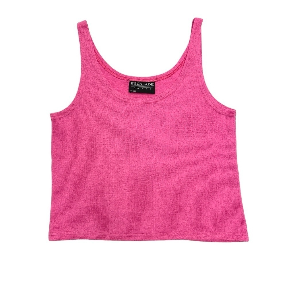 Escalade Paris Vintage knit tank top fits S-M pink Y2K vibe